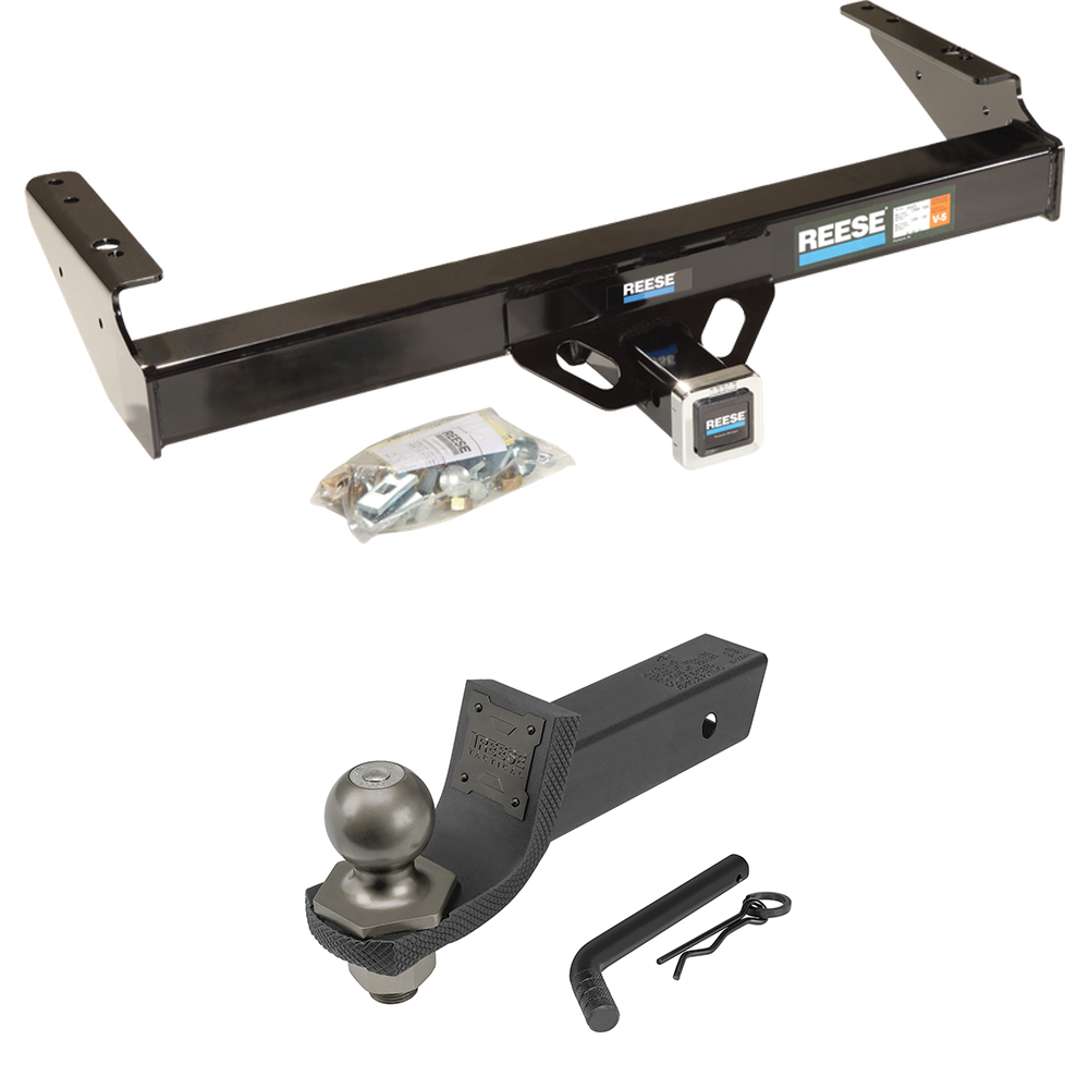 Fits 1975-1979 Ford F-250 Trailer Hitch Tow PKG + Interlock Tactical Starter Kit w/ 2" Drop & 2" Ball By Reese Towpower