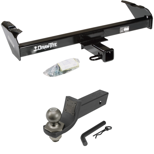 Fits 1997-2003 Dodge Dakota Trailer Hitch Tow PKG + Interlock Tactical Starter Kit w/ 2" Drop & 2" Ball By Draw-Tite