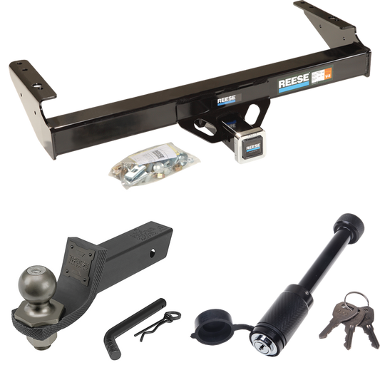 Fits 1971-1979 Dodge D100 Trailer Hitch Tow PKG + Interlock Tactical Starter Kit w/ 2" Drop & 2" Ball + Tactical Dogbone Lock By Reese Towpower