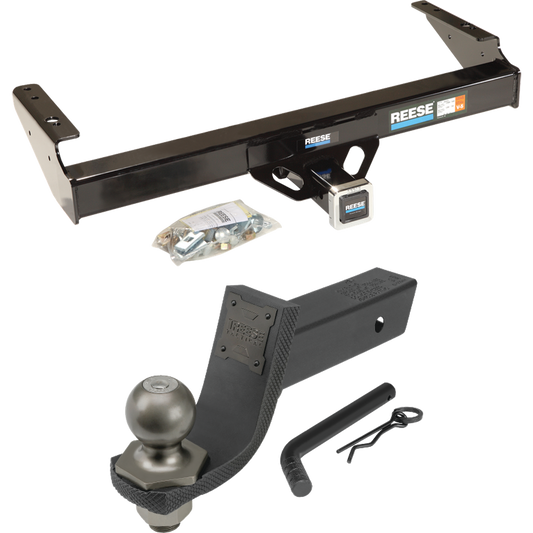 Fits 1986-1989 Dodge W100 Trailer Hitch Tow PKG + Interlock Tactical Starter Kit w/ 3-1/4" Drop & 2" Ball By Reese Towpower