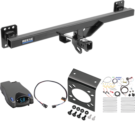 Fits 2011-2018 Porsche Cayenne Trailer Hitch Tow PKG w/ Tekonsha Prodigy P2 Brake Control + Plug & Play BC Adapter + 7-Way RV Wiring By Reese Towpower