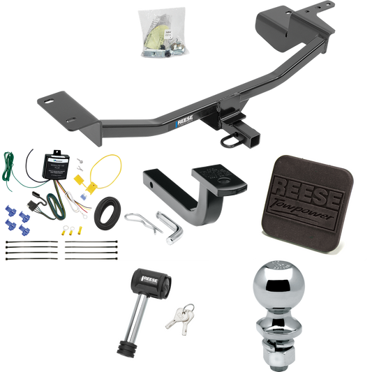 Fits 2010-2012 Volkswagen GTI Trailer Hitch Tow PKG w/ 4-Flat Wiring Harness + Draw-Bar + 2" Ball + Hitch Cover + Hitch Lock (For Hatchback, (Canada Only) Models) By Reese Towpower