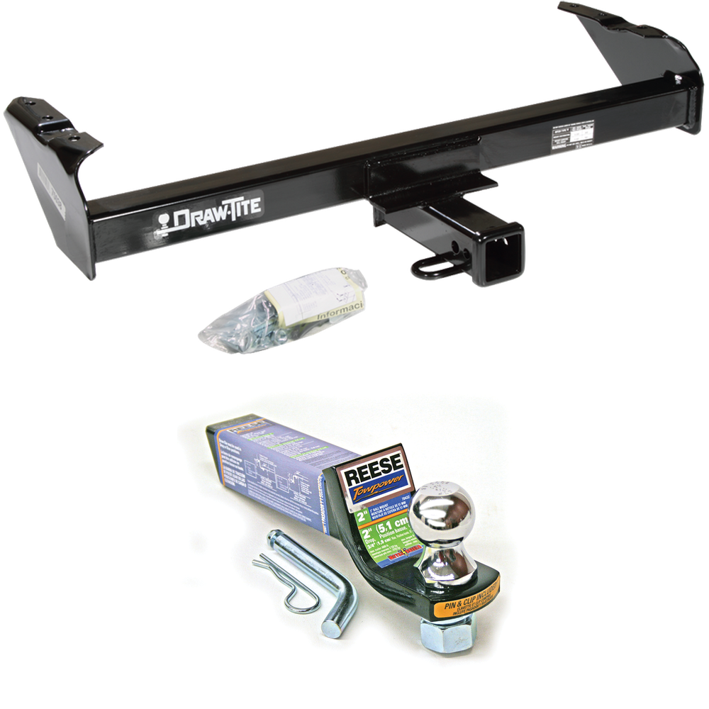 Fits 1997-2004 Dodge Dakota Trailer Hitch Tow PKG w/ Starter Kit Ball Mount w/ 2" Drop & 1-7/8" Ball By Draw-Tite