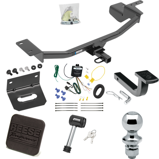 Fits 2010-2012 Volkswagen GTI Trailer Hitch Tow PKG w/ 4-Flat Wiring Harness + Draw-Bar + 1-7/8" Ball + Wiring Bracket + Hitch Cover + Hitch Lock (For Hatchback, (Canada Only) Models) By Reese Towpower