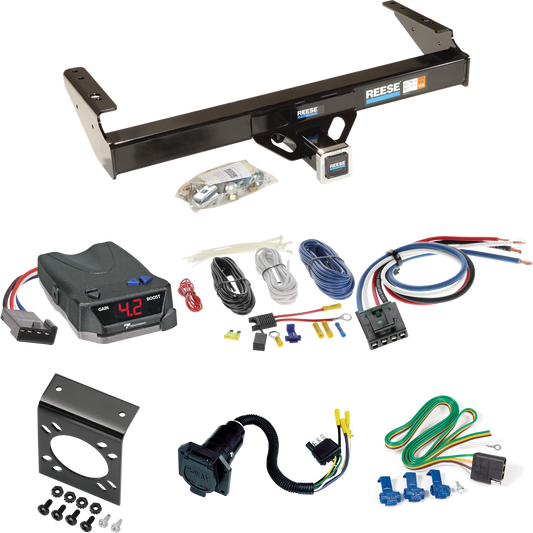 Se adapta al paquete de enganche de remolque Dodge D350 1986-1993 con control de freno Tekonsha BRAKE-EVN + adaptador de cableado BC genérico + cableado RV de 7 vías de Reese Towpower