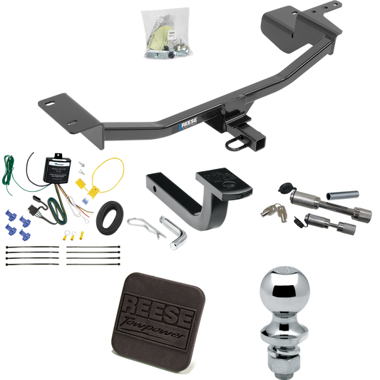 Fits 2010-2012 Volkswagen GTI Trailer Hitch Tow PKG w/ 4-Flat Wiring Harness + Draw-Bar + 1-7/8" Ball + Hitch Cover + Dual Hitch & Coupler Locks (For Hatchback, (Canada Only) Models) By Reese Towpower