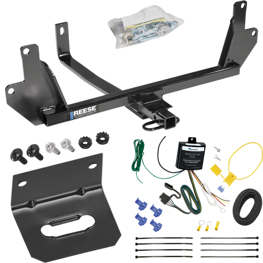 Fits 2007-2011 BMW 328i Trailer Hitch Tow PKG w/ 4-Flat Wiring Harness + Bracket (For Sedan Models) By Reese Towpower