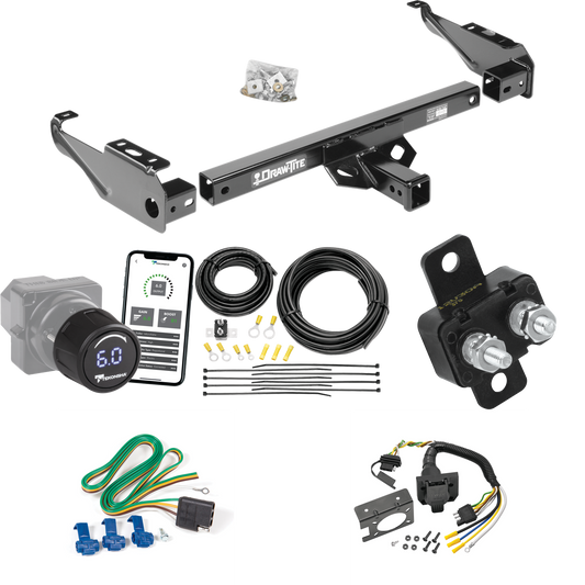 Fits 1978-1993 Ford Bronco Trailer Hitch Tow PKG w/ Tekonsha Prodigy iD Bluetooth Wireless Brake Control + 7-Way RV Wiring By Draw-Tite