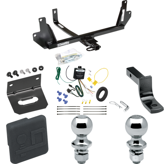 Se adapta al paquete de remolque con enganche de remolque BMW 328xi 2007-2008 con arnés de cableado plano de 4 + barra de tracción + bola de 1-7/8" + bola de 2" + soporte de cableado + cubierta de enganche (para modelos sedán) de Draw-Tite