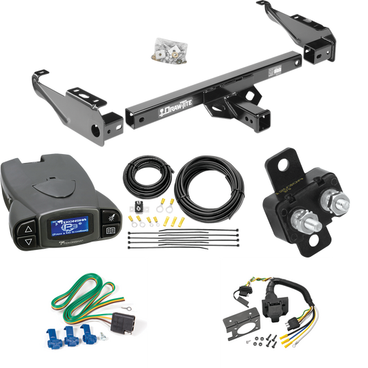 Se adapta al paquete de enganche de remolque Dodge W250 1981-1993 con control de freno Tekonsha Prodigy P3 + cableado RV de 7 vías de Draw-Tite