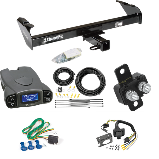 Fits 1981-1993 Dodge D250 Trailer Hitch Tow PKG w/ Tekonsha Prodigy P3 Brake Control + 7-Way RV Wiring By Draw-Tite