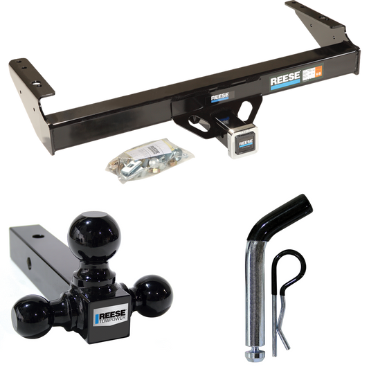 Fits 1971-1980 Dodge W200 Trailer Hitch Tow PKG w/ Triple Ball Ball Mount 1-7/8" & 2" & 2-5/16" Trailer Balls + Pin/Clip By Reese Towpower