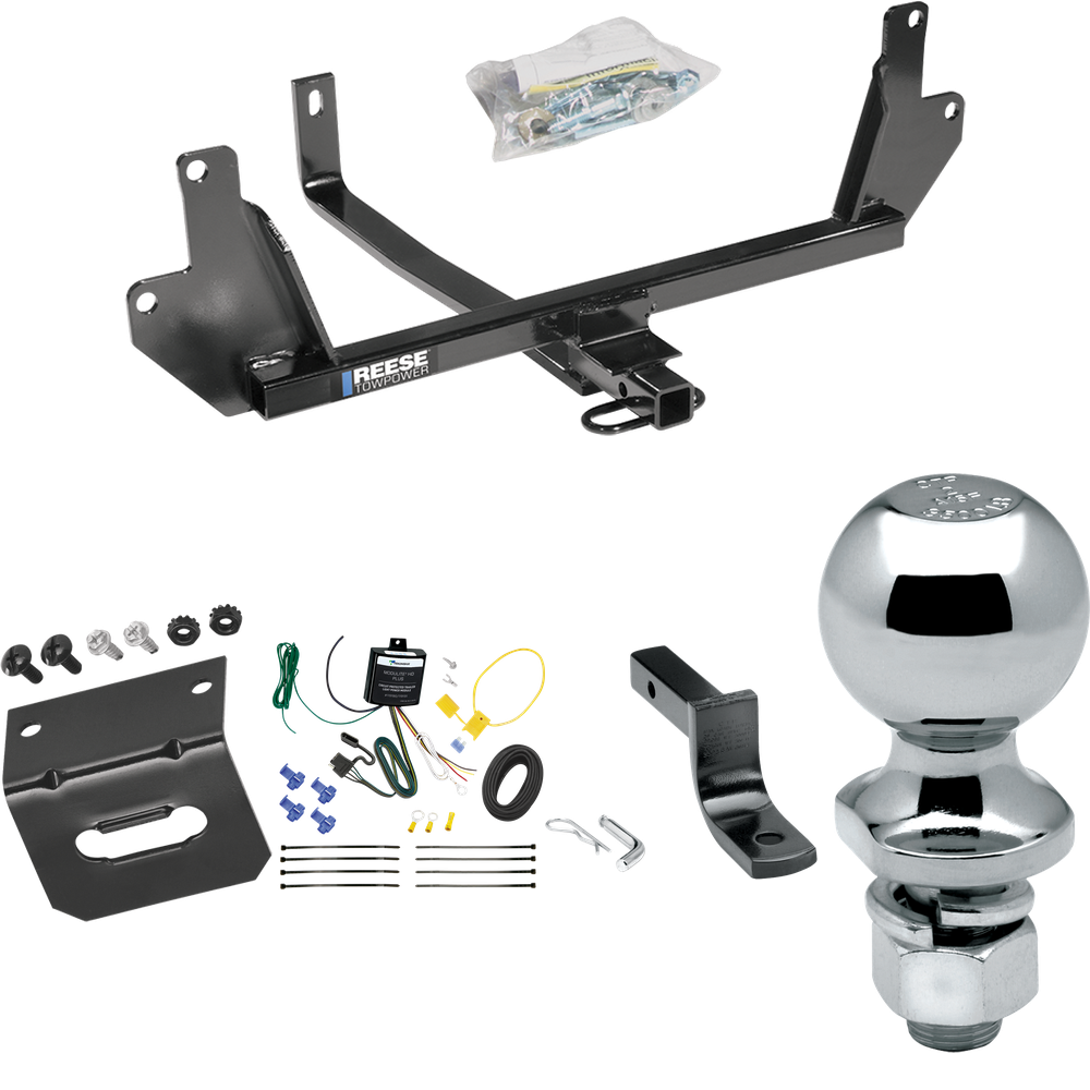 Se adapta al paquete de remolque con enganche de remolque BMW 328xi 2007-2008 con arnés de cableado de 4 planos + barra de tracción + bola de 2" + soporte de cableado (para modelos sedán) de Reese Towpower