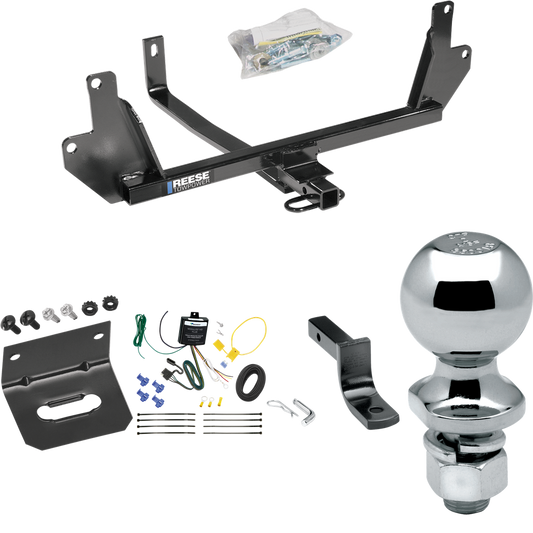 Fits 2007-2008 BMW 328xi Trailer Hitch Tow PKG w/ 4-Flat Wiring Harness + Draw-Bar + 2" Ball + Wiring Bracket (For Sedan Models) By Reese Towpower