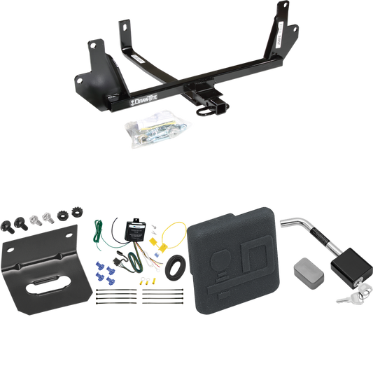 Se adapta al paquete de enganche de remolque BMW 328xi 2007-2008 con arnés de cableado plano de 4 + cubierta de enganche + bloqueo de enganche (para modelos sedán) de Draw-Tite