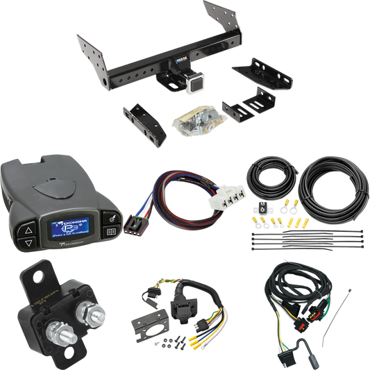 Se adapta al paquete de remolque de enganche para remolque Dodge Dakota 2004-2004 con control de freno Tekonsha Prodigy P3 + adaptador BC Plug &amp; Play + cableado RV de 7 vías (excluye: modelos Quad Cab) de Reese Towpower