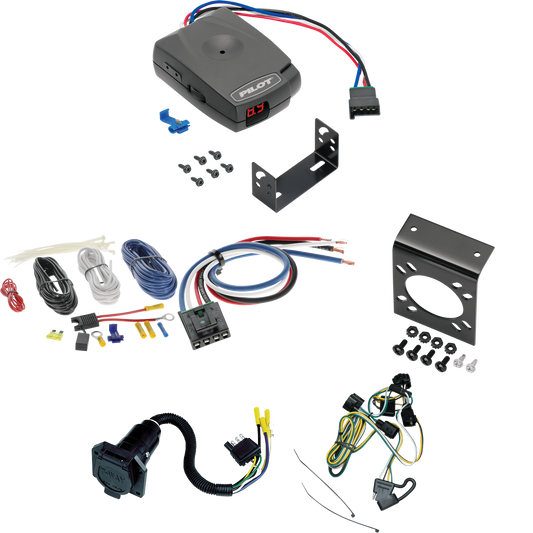 Fits 1995-1996 Dodge Dakota 7-Way RV Wiring + Pro Series Pilot Brake Control + Generic BC Wiring Adapter By Tekonsha