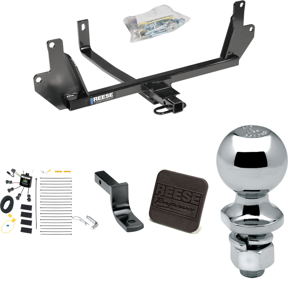 Se adapta al paquete de remolque con enganche de remolque BMW 328xi 2007-2008 con arnés de cableado "sin empalme" de 4 contactos planos + barra de tracción + bola de 2" + cubierta de enganche (para modelos sedán) de Reese Towpower