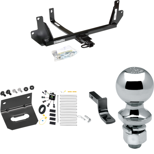 Fits 2007-2008 BMW 328xi Trailer Hitch Tow PKG w/ 4-Flat Zero Contact "No Splice" Wiring Harness + Draw-Bar + 2" Ball + Wiring Bracket (For Sedan Models) By Draw-Tite