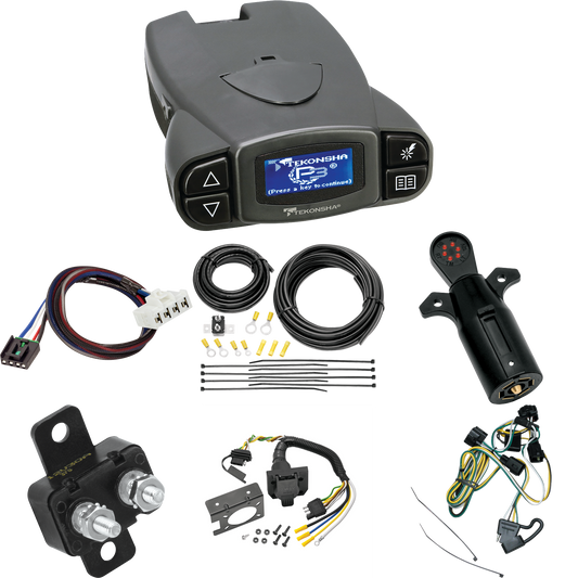 Fits 1996-2003 Dodge Dakota 7-Way RV Wiring + Tekonsha Prodigy P3 Brake Control + Plug & Play BC Adapter + 7-Way Tester By Tekonsha