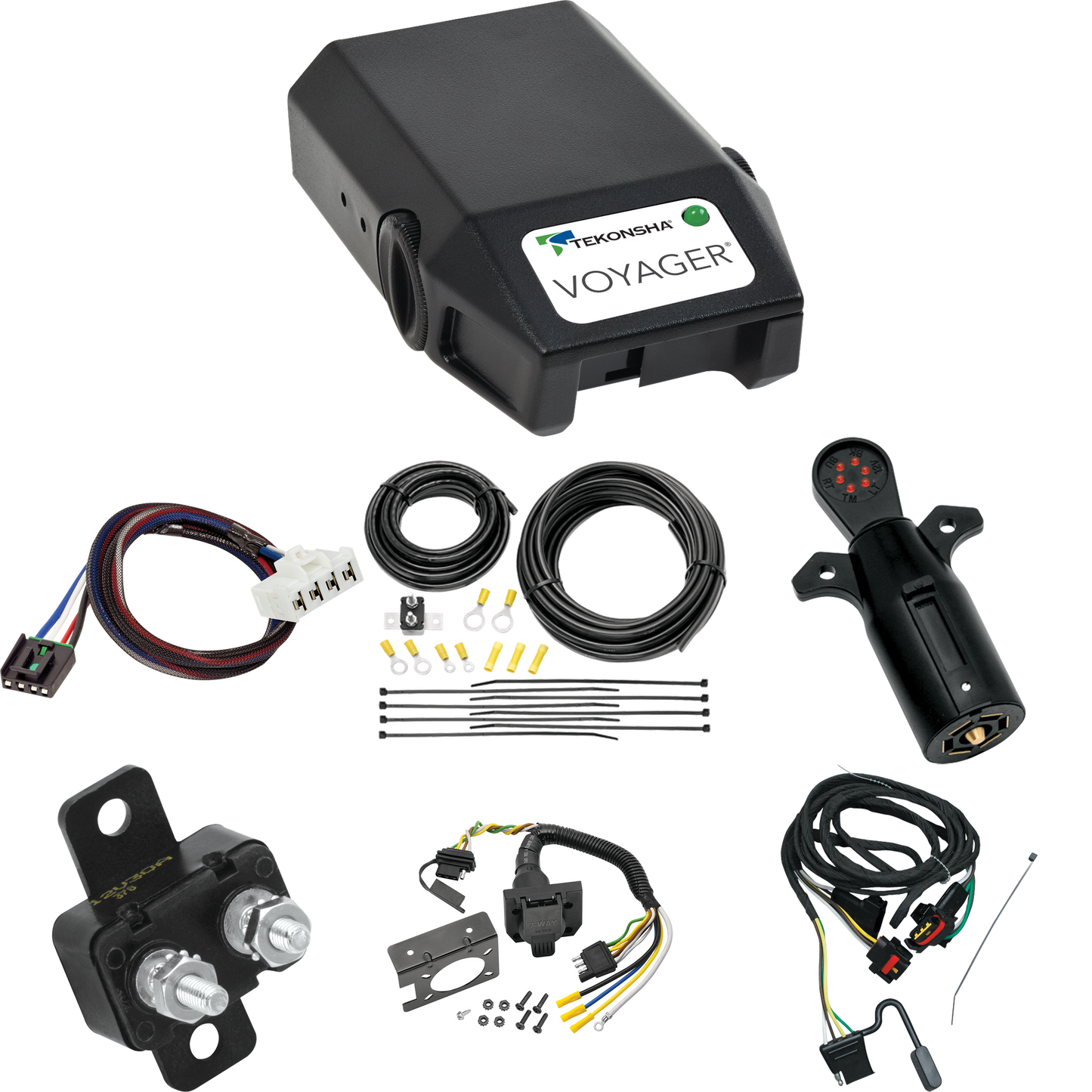 Fits 2011-2011 RAM Dakota 7-Way RV Wiring + Tekonsha Voyager Brake Control + Plug & Play BC Adapter + 7-Way Tester By Tekonsha