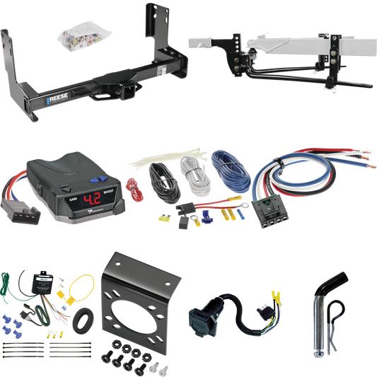 Fits 2023-2023 Mercedes-Benz Sprinter 3500 Trailer Hitch Tow PKG w/ 8K Round Bar Weight Distribution Hitch w/ 2-5/16" Ball + Pin/Clip + Tekonsha BRAKE-EVN Brake Control + Generic BC Wiring Adapter + 7-Way RV Wiring (Excludes: w/Factory Step Bumper Mo
