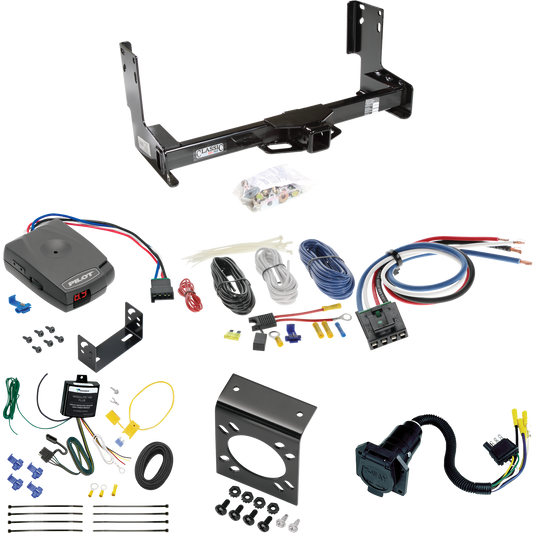 Fits 2023-2023 Mercedes-Benz Sprinter 2500 Trailer Hitch Tow PKG w/ Pro Series Pilot Brake Control + Generic BC Wiring Adapter + 7-Way RV Wiring (Excludes: w/Factory Step Bumper Models) By Draw-Tite