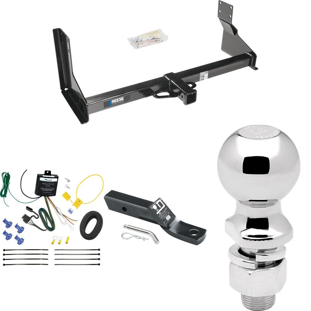 Fits 2022-2023 Mercedes-Benz Sprinter 2500 Trailer Hitch Tow PKG w/ 4-Flat Wiring + Ball Mount w/ 2" Drop + 2-5/16" Ball (For w/Factory Step Bumper Excluding Models w/30-3/8” Frame Width Models) By Reese Towpower