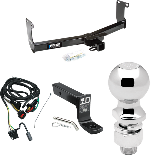 Fits 2011-2011 RAM Dakota Trailer Hitch Tow PKG w/ 4-Flat Wiring + Ball Mount w/ 4" Drop + 2-5/16" Ball By Reese Towpower