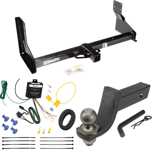 Fits 2022-2023 Mercedes-Benz Sprinter 2500 Trailer Hitch Tow PKG w/ 4-Flat Wiring + Interlock Tactical Starter Kit w/ 3-1/4" Drop & 2" Ball (For w/Factory Step Bumper Excluding Models w/30-3/8” Frame Width Models) By Draw-Tite