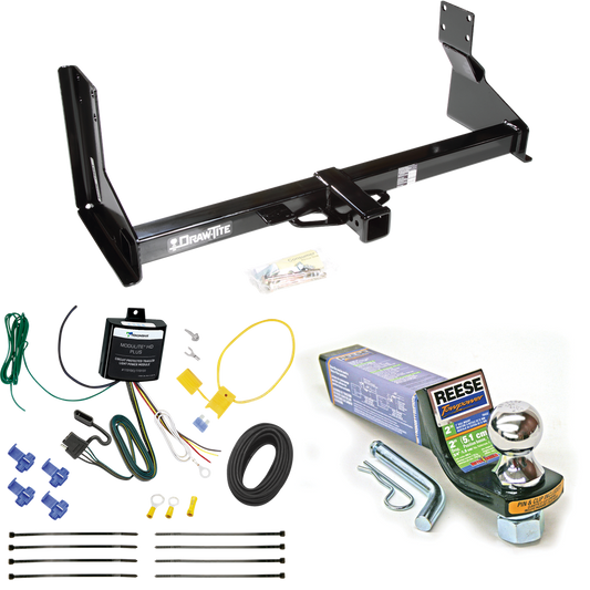 Fits 2022-2023 Mercedes-Benz Sprinter 3500 Trailer Hitch Tow PKG w/ 4-Flat Wiring + Starter Kit Ball Mount w/ 2" Drop & 1-7/8" Ball (For w/Factory Step Bumper Excluding Models w/30-3/8” Frame Width Models) By Draw-Tite