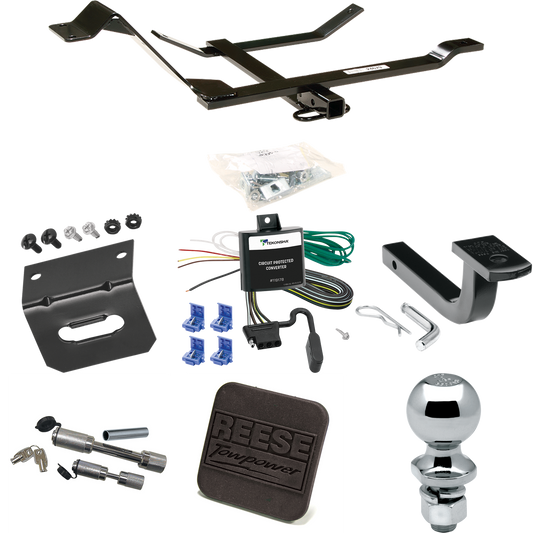 Fits 1999-2006 Volkswagen Golf Trailer Hitch Tow PKG w/ 4-Flat Wiring Harness + Draw-Bar + 2" Ball + Wiring Bracket + Hitch Cover + Dual Hitch & Coupler Locks By Reese Towpower