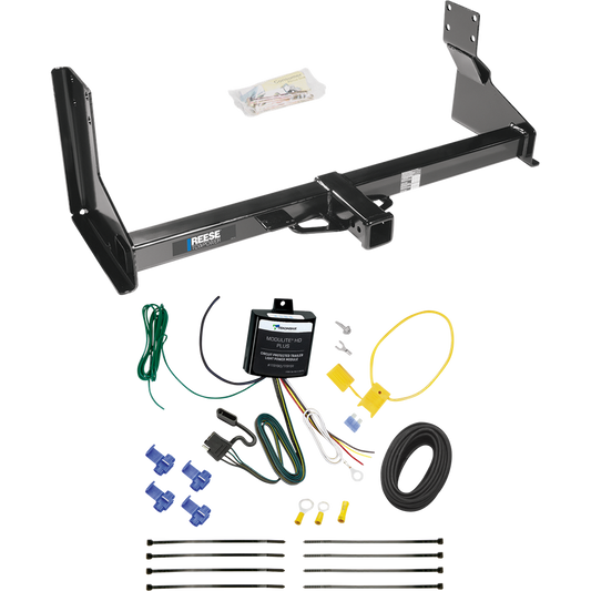 Fits 2022-2023 Mercedes-Benz Sprinter 3500 Trailer Hitch Tow PKG w/ 4-Flat Wiring Harness (For w/Factory Step Bumper Excluding Models w/30-3/8” Frame Width Models) By Reese Towpower