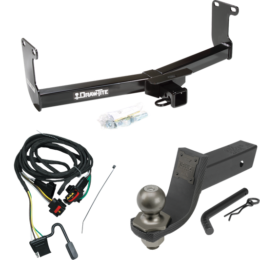 Fits 2011-2011 RAM Dakota Trailer Hitch Tow PKG w/ 4-Flat Wiring + Interlock Tactical Starter Kit w/ 3-1/4" Drop & 2" Ball By Draw-Tite