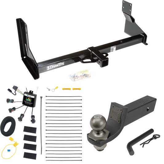 Fits 2022-2023 Mercedes-Benz Sprinter 3500 Trailer Hitch Tow PKG w/ 4-Flat Zero Contact "No Splice" Wiring + Interlock Tactical Starter Kit w/ 2" Drop & 2" Ball (For w/Factory Step Bumper Excluding Models w/30-3/8” Frame Width Models) By Draw-Tite