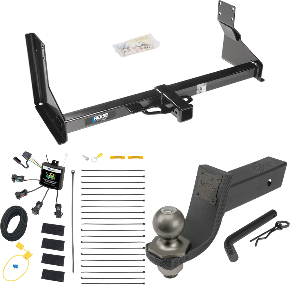 Fits 2022-2023 Mercedes-Benz Sprinter 2500 Trailer Hitch Tow PKG w/ 4-Flat Zero Contact "No Splice" Wiring + Interlock Tactical Starter Kit w/ 3-1/4" Drop & 2" Ball (For w/Factory Step Bumper Excluding Models w/30-3/8” Frame Width Models) By Reese To