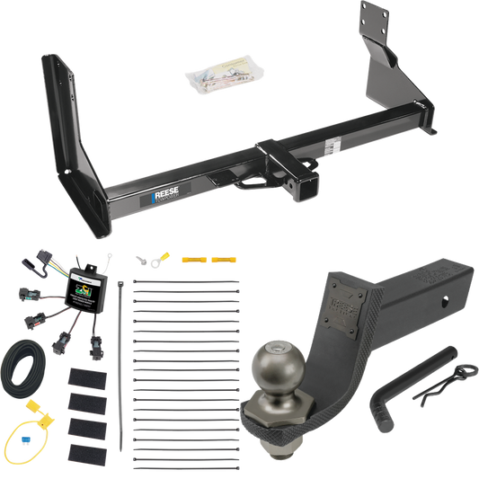 Fits 2022-2023 Mercedes-Benz Sprinter 2500 Trailer Hitch Tow PKG w/ 4-Flat Zero Contact "No Splice" Wiring + Interlock Tactical Starter Kit w/ 3-1/4" Drop & 2" Ball (For w/Factory Step Bumper Excluding Models w/30-3/8” Frame Width Models) By Reese To