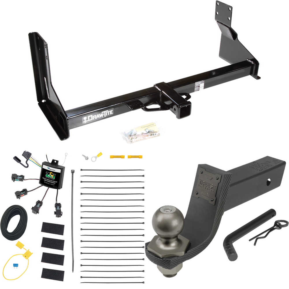 Fits 2022-2023 Mercedes-Benz Sprinter 2500 Trailer Hitch Tow PKG w/ 4-Flat Zero Contact "No Splice" Wiring + Interlock Tactical Starter Kit w/ 3-1/4" Drop & 2" Ball (For w/Factory Step Bumper Excluding Models w/30-3/8” Frame Width Models) By Draw-Tit