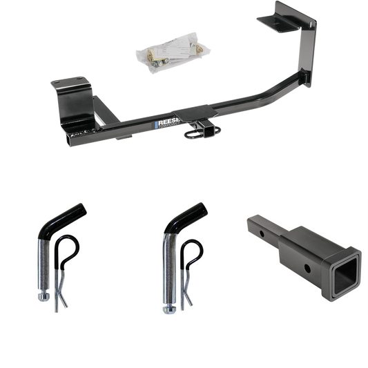 Fits 2011-2014 Volkswagen Jetta Trailer Hitch Tow PKG w/ Hitch Adapter 1-1/4" to 2" Receiver + 1/2" Pin & Clip + 5/8" Pin & Clip (For SportWagon Models) By Reese Towpower