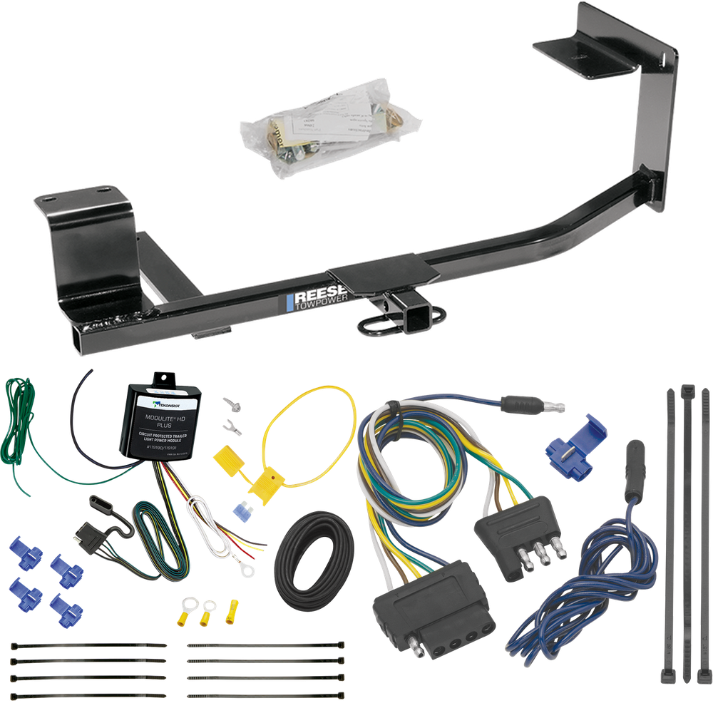 Se adapta al paquete de enganche de remolque Volkswagen Golf 2010-2014 con arnés de cableado plano de 5 (para modelos Wagon, (solo Canadá)) de Reese Towpower