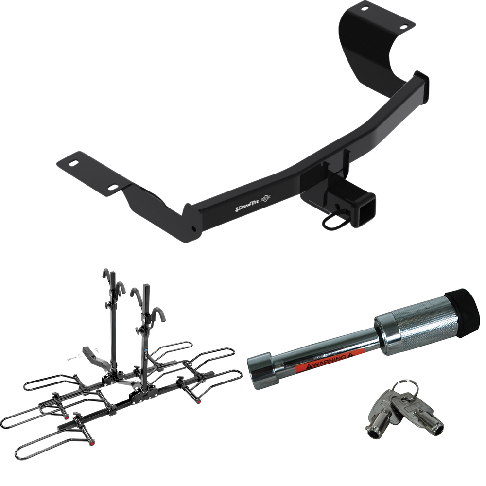 Se adapta al paquete de enganche de remolque Honda CR-V 2017-2022 con portaequipajes estilo plataforma para 4 bicicletas + bloqueo de enganche de Draw-Tite