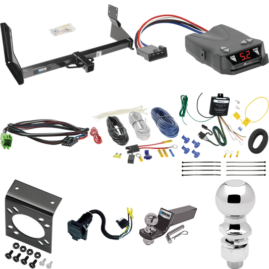 Fits 2022-2022 Mercedes-Benz Sprinter 2500 Trailer Hitch Tow PKG w/ Tekonsha Brakeman IV Brake Control + Plug & Play BC Adapter + 7-Way RV Wiring + 2" & 2-5/16" Ball & Drop Mount (For w/Factory Step Bumper Excluding Models w/30-3/8” Frame Width Model