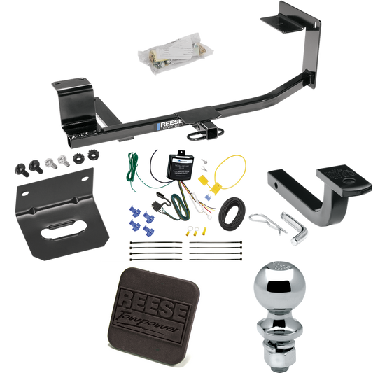 Fits 2010-2014 Volkswagen Golf Trailer Hitch Tow PKG w/ 4-Flat Wiring Harness + Draw-Bar + 2" Ball + Wiring Bracket + Hitch Cover (For Wagon, (Canada Only) Models) By Reese Towpower