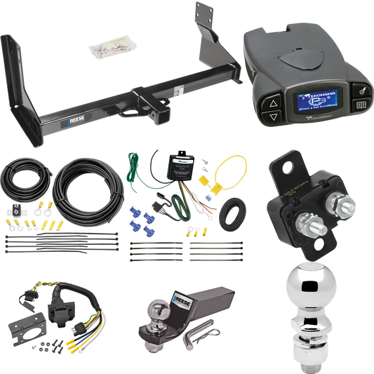 Fits 2023-2023 Mercedes-Benz Sprinter 3500 Trailer Hitch Tow PKG w/ Tekonsha Prodigy P3 Brake Control + 7-Way RV Wiring + 2" & 2-5/16" Ball & Drop Mount (For w/Factory Step Bumper Excluding Models w/30-3/8” Frame Width Models) By Reese Towpower