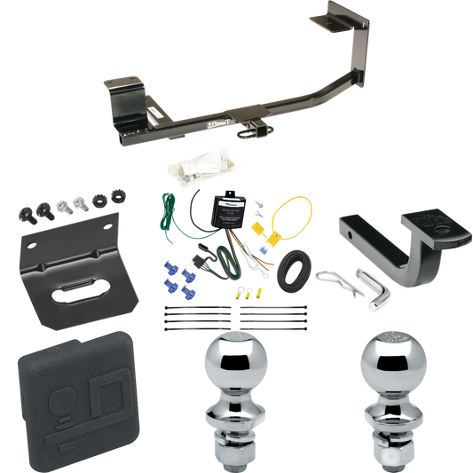 Se adapta al paquete de enganche de remolque Volkswagen Golf 2010-2014 con arnés de cableado de 4 planos + barra de tracción + bola de 1-7/8" + 2" + soporte de cableado + cubierta de enganche (para modelos Wagon, (sólo Canadá)) por Draw -Tita