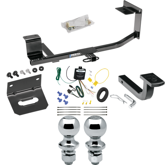 Fits 2010-2014 Volkswagen Golf Trailer Hitch Tow PKG w/ 4-Flat Wiring Harness + Draw-Bar + 1-7/8" + 2" Ball + Wiring Bracket (For Wagon, (Canada Only) Models) By Reese Towpower