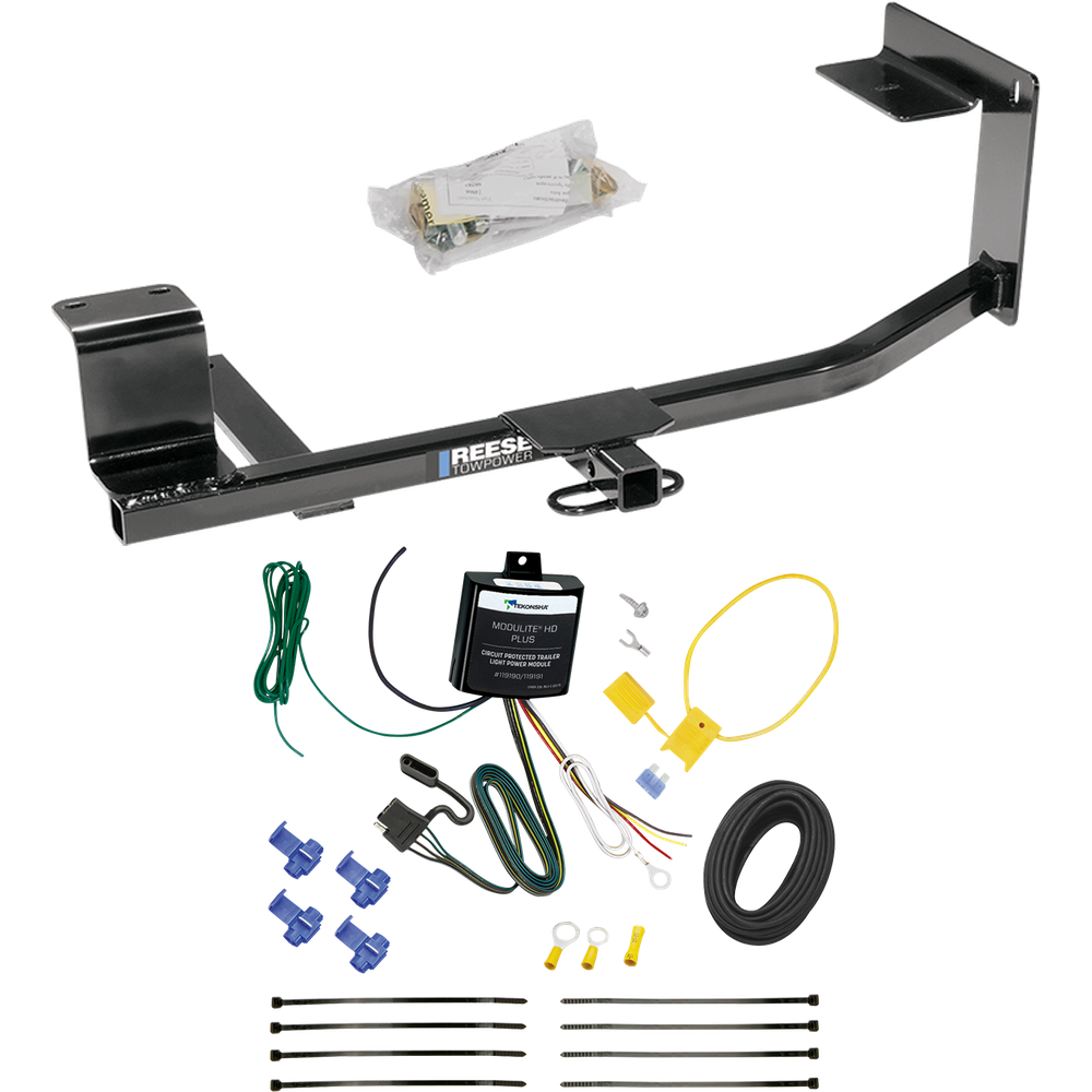 Fits 2010-2014 Volkswagen Golf Trailer Hitch Tow PKG w/ 4-Flat Wiring Harness (For Wagon, (Canada Only) Models) By Reese Towpower