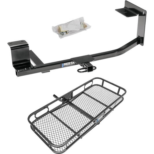 Fits 2005-2014 Volkswagen Jetta Trailer Hitch Tow PKG w/ 48" x 20" Cargo Carrier Rack (For Sedan Models) By Reese Towpower