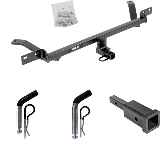 Fits 2015-2021 Volkswagen Golf Trailer Hitch Tow PKG w/ Hitch Adapter 1-1/4" to 2" Receiver + 1/2" Pin & Clip + 5/8" Pin & Clip (Excludes: Sportwagen & Alltrack Models) By Reese Towpower