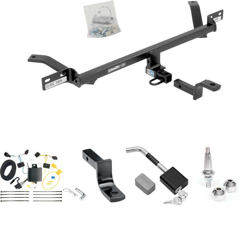 Se adapta al paquete de enganche de remolque Volkswagen Golf 2015-2021 con arnés de cableado de 4 planos + barra de tracción + bolas intercambiables de 1-7/8" y 2" + bloqueo de enganche (excluye: modelos Sportwagen y Alltrack) de Draw-Tite